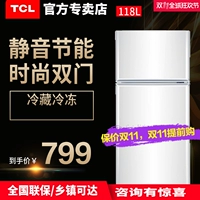 TCL BCD-118KA9 Cửa đôi lạnh và đông lạnh Bộ tứ nhỏ im lặng Tủ lạnh nhỏ văn phòng tại nhà tiết kiệm năng lượng tủ lạnh 100 lít