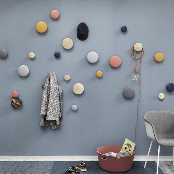 Muuto The Dots цвет волны точка деревянный пальто крючок серия декоративный подключить дания дизайн