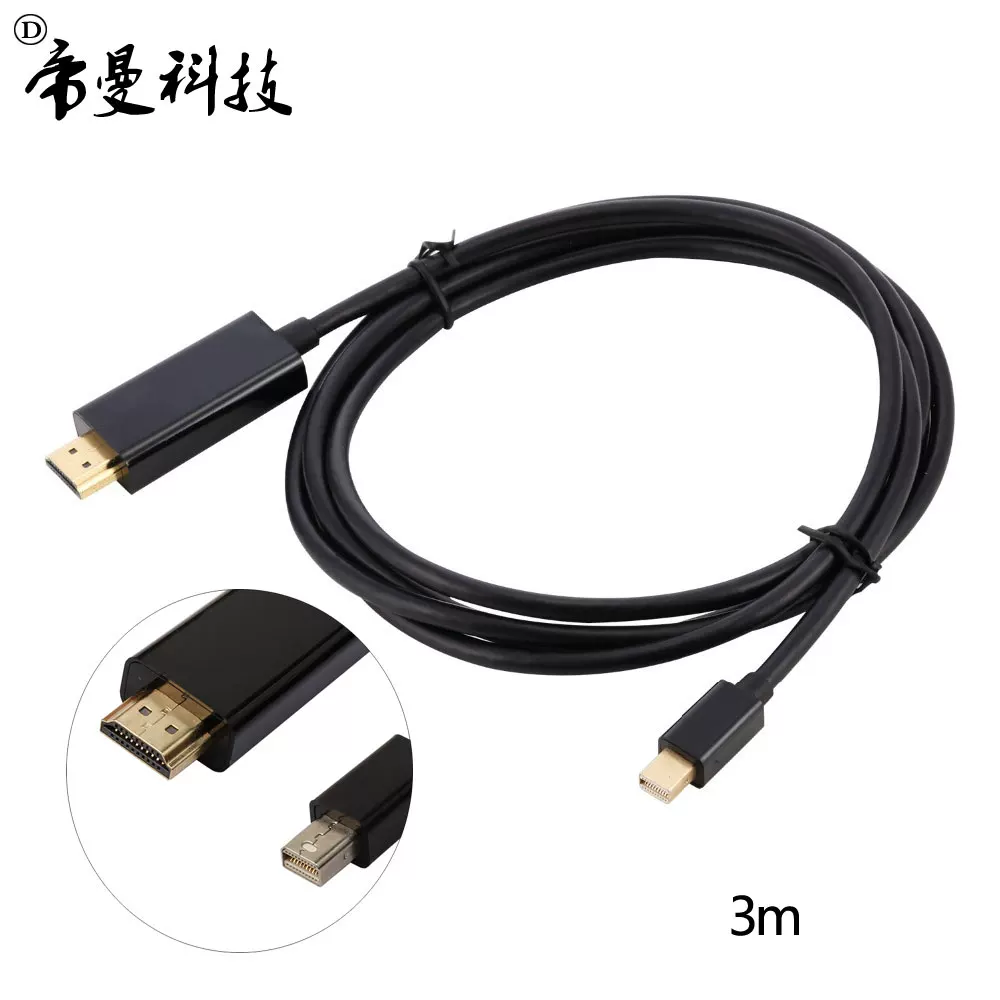 DM-HI06#HD MINI DP на HDMI 3м кабель компьютер мини DP на HDMI встроенный чип 1080p 1080p
