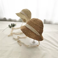 Брендовая летняя детская пляжная кружевная солнцезащитная шляпа, шапка, семейный стиль