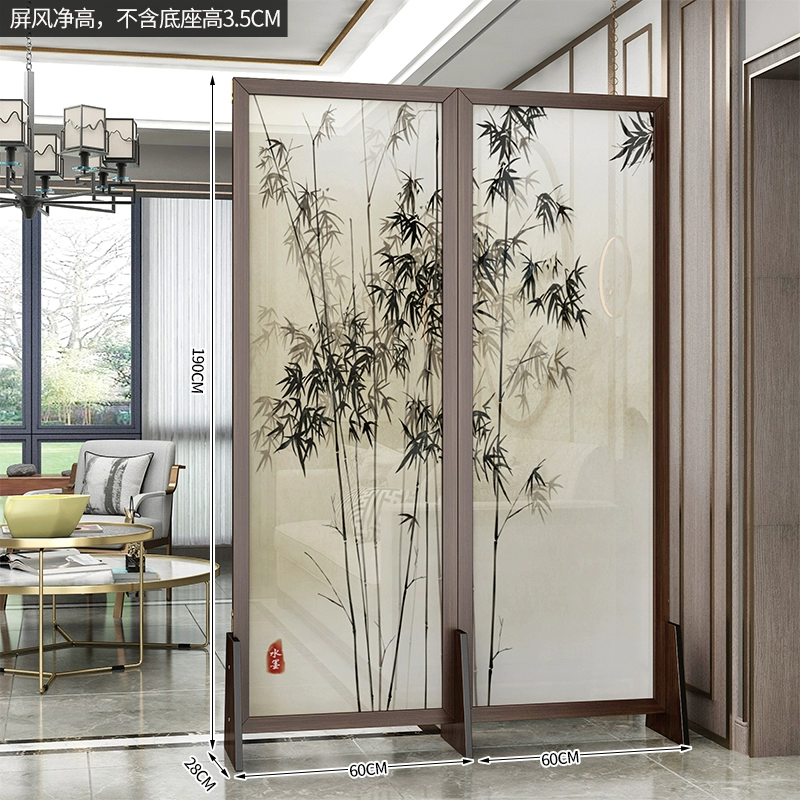 Gỗ nguyên khối kiểu Trung Quốc màn hình vách ngăn lối vào phòng khách gấp di động phong cách Trung Quốc mới chia phòng hiện vật phòng ngủ vách ngăn cnc phòng khách và bếp vách ngăn phòng 