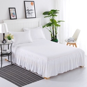 Màu trắng tinh khiết bông giường váy mảnh duy nhất tấm ga trải giường bao gồm giường phụ 200x220cm2x2.2m hai mét rộng giường bông