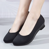 Новая аутентичная старая пекинская ткань обувь женская обувь для одиночной обувь с наклонной рукавом для ног.