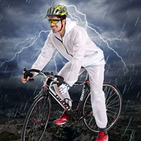 Đi xe đạp áo mưa người lớn đi bộ đường dài xe đạp chia áo mưa trong suốt mưa quần phù hợp với nam giới và phụ nữ đi du lịch siêu mỏng không thấm nước áo mưa bộ cho bé