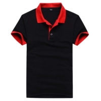 Черный с красным воротником (без карманов на груди)