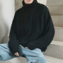 Ulzzang áo len cổ cao nam Hàn Quốc phiên bản Hàn Quốc của sinh viên thủy triều lỏng lẻo cổ áo dài phong cách Harajuku cao cấp dòng dày bf dòng quần áo áo khoác nam