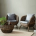 Wicker ghế ba mảnh giải trí bàn ghế kết hợp mây ngoài trời đồ nội thất ngoài trời mây ngoài trời ban công bàn ghế - Bàn ghế ngoài trời / sân ghế băng ngoài trời Bàn ghế ngoài trời / sân