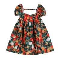 Милая ретро юбка, платье, рукава фонарики, цветочный принт, юбка-пачка, в цветочек
