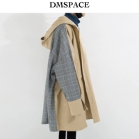 DM-space siêu siêu bóng dáng áo choàng phong cách khâu màu nam nữ áo khoác OV áo gió 1 lớp rẻ