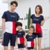 Cha mẹ và con mặc mùa hè 2018 gia đình mới của ba bốn- gia đình đầy đủ bông ngắn tay t- shirt thời trang phù hợp với gia đình Trang phục dành cho cha mẹ và con