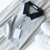 Модная трикотажная повседневная футболка polo, Италия, короткий рукав