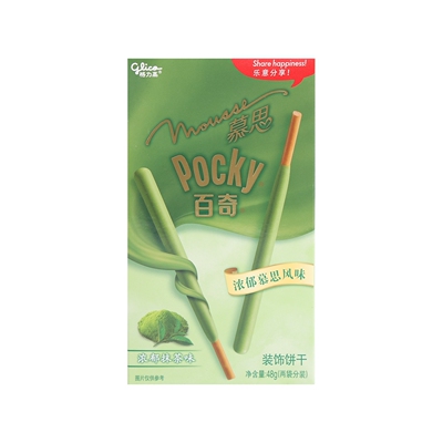 Glico/Glico Mousse Печенье Pocky с декором и насыщенным вкусом матча 48г