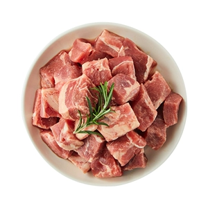 [Супер большой продукт из говядины] Домашняя сырая нарезанная грудинка из говядины зернового откорма, кубики, 1 кг.