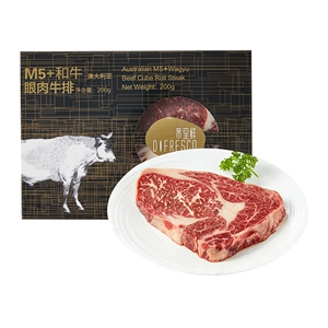 [帝皇鲜 澳洲和牛M5+眼肉牛排 200g]