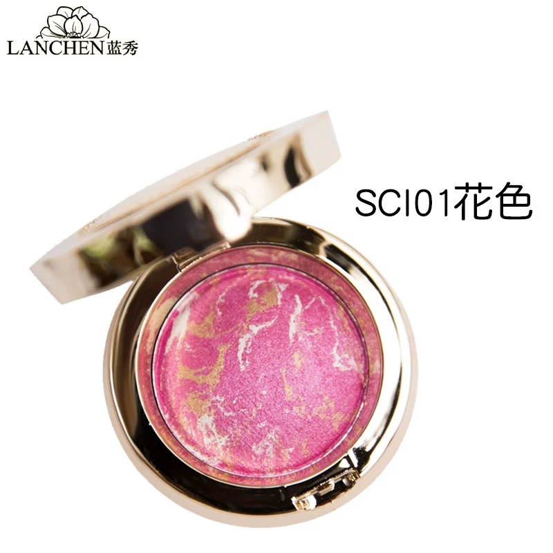 Phấn má hồng Lanxiu streamer 4g kết thúc mờ tự nhiên, dễ lên màu, có ba màu - Blush / Cochineal
