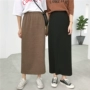 2018 đầu mùa thu mới Hàn Quốc phiên bản của mỏng giữa chiều dài váy sinh viên màu sắc hoang dã váy chia cao eo váy quần áo của phụ nữ chân váy ulzzang