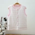 Áo lót cotton cho trẻ em vest vest nam và nữ bé mùa xuân và mùa thu dày chần ấm áo vest dày phần vai - Áo ghi lê Áo ghi lê