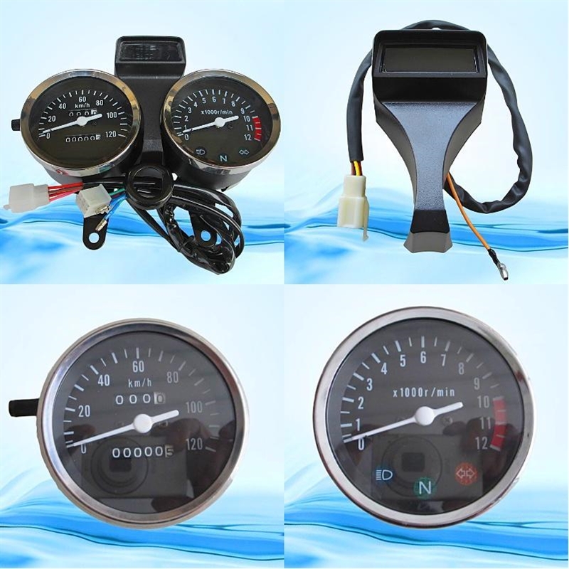 Phụ kiện xe máy 125/150 Xiao Taizi nhạc cụ lắp ráp mã đồng hồ đo dặm máy đo tốc độ điện tử máy đo tốc độ đồng hồ chân gương xe máy đồng hồ wave 50