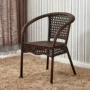 Wicker ghế ban công bàn ghế kết hợp giải trí kết hợp ba mảnh wicker ghế ngoài trời dệt đồ nội thất rèn sắt tựa lưng ghế đơn giản - Bàn ghế ngoài trời / sân bộ bàn ghế ngoài trời giá rẻ