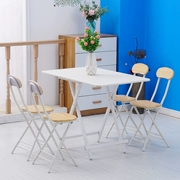 Bàn gấp bàn ăn nhà nhỏ Bàn gấp nhỏ đơn giản bàn hình chữ nhật và ghế kết hợp gian hàng ngoài trời bàn dài - Bàn