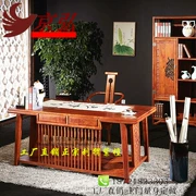 Mới Trung Quốc hiện đại tối giản rắn bàn gỗ tủ sách Kyocera gỗ hồng mộc gỗ nội thất bàn viết bàn máy tính bàn - Bộ đồ nội thất