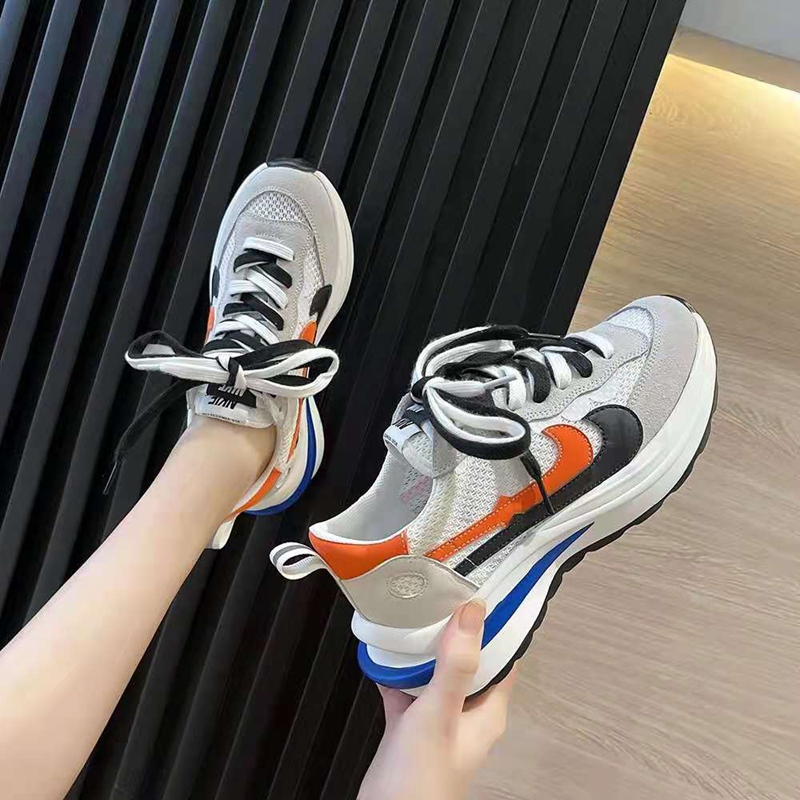 Beige Meshblack Daddy shoes female summer Mesh surface Bomb Street 2021 Thick bottom Apricot gym shoes Hot money Gougou Forrest Gump shoes female Thin