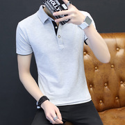 Mùa hè ngắn tay t-shirt nam cotton ve áo nửa tay Slim POLO áo giản dị thanh niên kích thước lớn nam quần áo triều