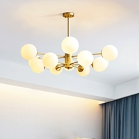 Медная скандинавская современная и минималистичная креативная люстра для гостиной, одежда для спальни, светильник, легкий роскошный стиль, популярно в интернете