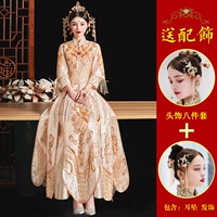 Юбка в складку, аксессуар для волос, цвета шампанского