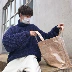 Văn học nam nữ mua sắm áo khoác nam cổ cao phiên bản Hàn Quốc của xu hướng áo len mùa thu tinh thần áo len nam ao khoac nam Cardigan