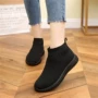 Mùa hè cao để bay bay dệt vải thun vớ nữ 2019 phiên bản Hàn Quốc mới của giày thể thao đế bằng hoang dã - Giày cao gót giày thể thao nữ cổ cao giá rẻ