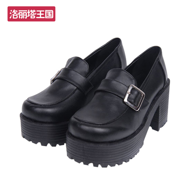 taobao agent New Simple Lolita Anti -slip bottom high -heeled COS punk Student Shoes Lolo Tower Women's Shoes Anime Shoes 9636