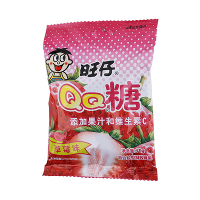 [旺仔QQ糖(草莓味 )70g/袋]