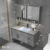 2022 mới tủ phòng tắm kết hợp sứ rửa tay rửa tay tủ tấm đá mặt bàn tùy chỉnh tủ gương lưu vực Gương