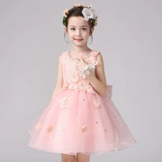 Quần áo trẻ em cô gái váy đầm trẻ em váy 2018 hè mới trẻ em váy công chúa hoa cô gái tutu