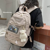 Школьный рюкзак, трендовая вместительная и большая сумка через плечо для путешествий, для средней школы, в корейском стиле