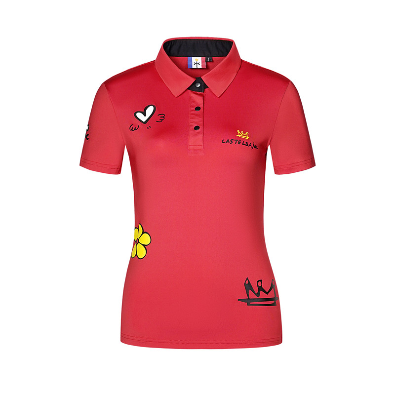Redgolf female Short sleeve T-shirt new pattern ventilation Quick drying female clothing elastic force Self cultivation Show thin jacket GOLF Jersey