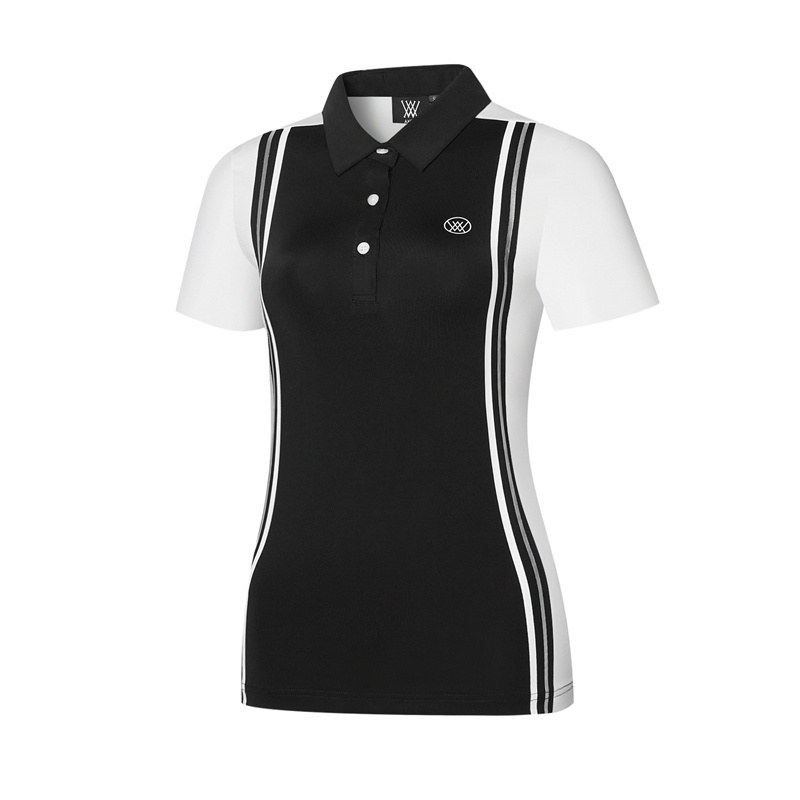 Black And Whitegolf female Short sleeve T-shirt new pattern ventilation Quick drying female clothing elastic force Self cultivation Show thin jacket GOLF Jersey