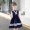 Quần áo bé gái mùa hè 2019 mới ngắn tay bé gái hải quân váy gió siêu ngoại thời trang váy liền - Váy
