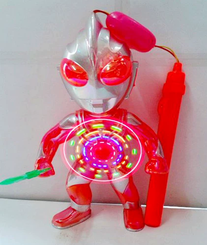 Ultra, портативный фонарь, мультяшная игрушка, легкий крутящийся Ультрамен Тига, подарок на день рождения, Супермен