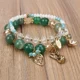 Pha lê Bracelet Bracelet Nữ Hàn Quốc Đơn giản Sinh viên Sen Bộ Bạn gái Vòng đeo tay Chị em Vòng đeo tay Cá tính Vòng tay Trang sức - Vòng đeo tay Cuff