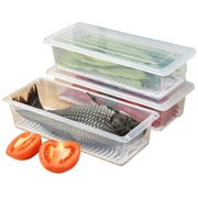 Tủ lạnh gia dụng hộp lưu trữ hộp lưu trữ cung cấp trái cây lưu trữ với nắp hộp thực phẩm hình chữ nhật với bếp rau - Đồ bảo quản