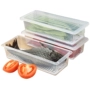 Tủ lạnh gia dụng hộp lưu trữ hộp lưu trữ cung cấp trái cây lưu trữ với nắp hộp thực phẩm hình chữ nhật với bếp rau - Đồ bảo quản hộp nhựa vuông có nắp