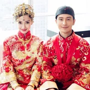 Chú rể mới nướng phù hợp với quần áo Xiuhe Váy cưới Trung Quốc Slim 皇 唐装 马褂 - Trang phục dân tộc