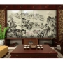 Mới Trung Quốc phong cách vẽ tay thanh lịch nhân vật Trung Quốc sơn phong cảnh sơn phòng khách hiên văn phòng sofa nền sơn sơn phân vùng màn hình - Màn hình / Cửa sổ vach ngan phong tho