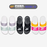 Dép Nike Nike Ninja Nam và nữ Dây đeo đôi Chữ đen trắng Đôi dép đi biển thể thao 819717-010 - Dép thể thao dép bánh mì