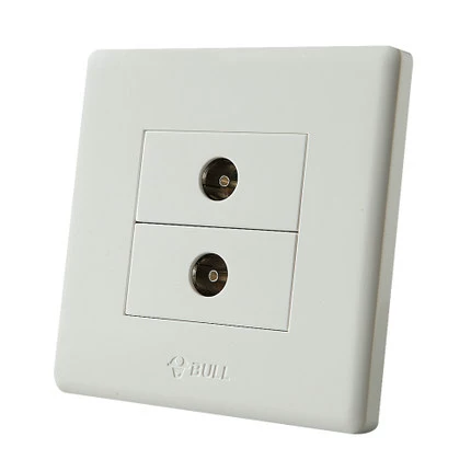 Переключатель Bull Wall Spocket Двух телевизионных панелей 86 двойной -ин -two -in -circuit TV 360 -Degree Elbow G08