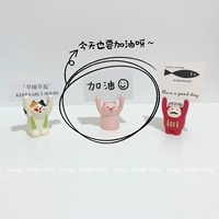 INS Little Pig с вывеской интернет -знаменитостью вдохновляющие маленькие украшения милые сообщения Клип Клип Визитная карточка Клип Слейк Примечание Фотография