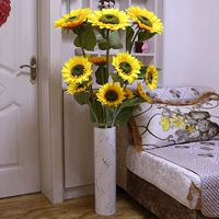 Đặc biệt cung cấp mô phỏng 5 hoa hướng dương hoa giả hoa phòng khách sàn trang trí hoa trang trí hoa lụa hoa khô bó hoa nhựa - Hoa nhân tạo / Cây / Trái cây hoa giả cao cấp