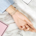 Hàn quốc phiên bản của sinh viên đơn giản hoang dã Sen bạn gái sóng đa giác hình thoi mở mạng vòng đeo tay màu đỏ bracelet vòng đeo tay nữ Vòng đeo tay Cuff